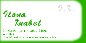 ilona knabel business card